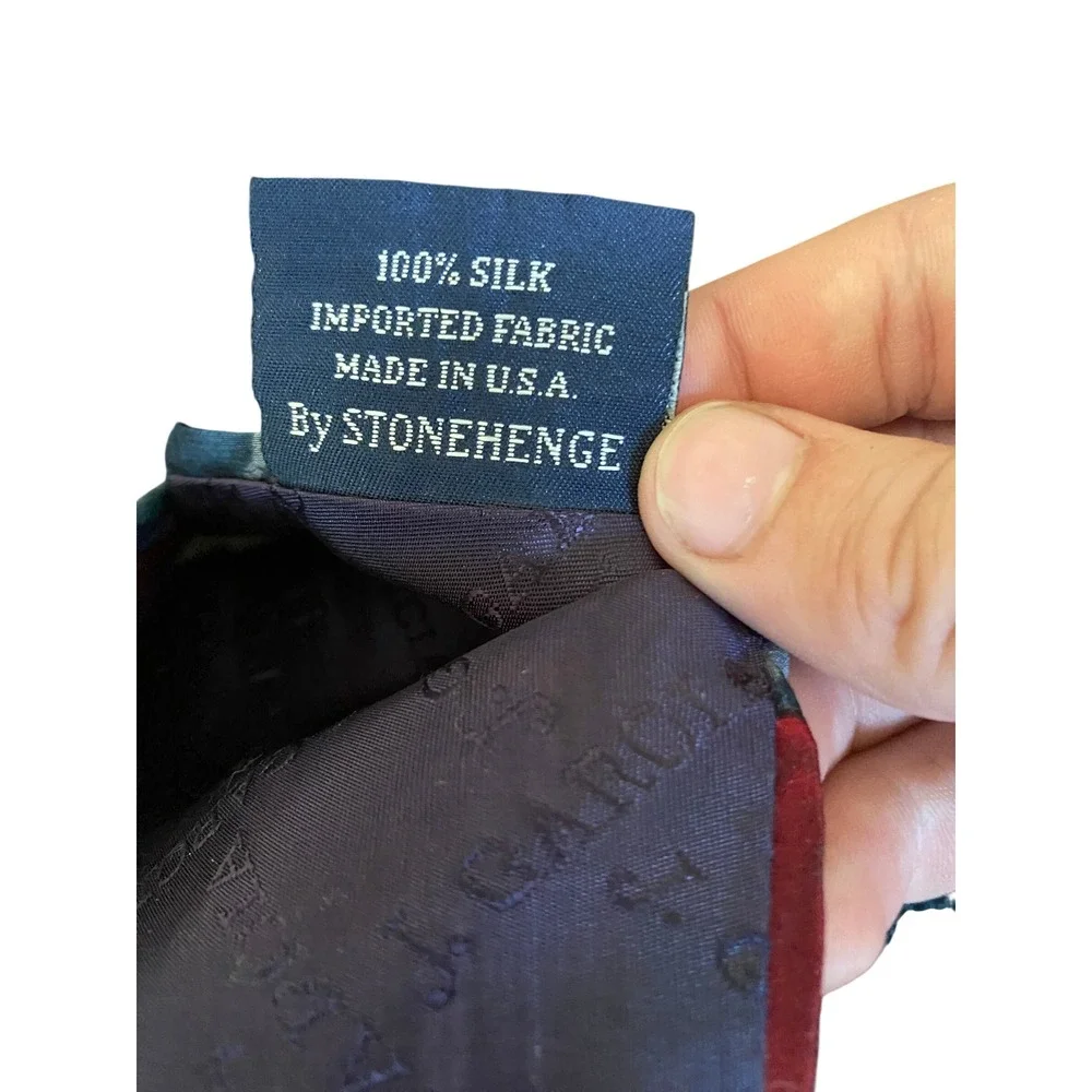 J.‎ Garcia Liquid Torso Collection Nine Silk Tie Abstract Red Blue Mens Necktie